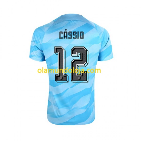 Camisola Corinthians Cassio 12 Guarda-redes Homem Equipamento Primeiro 2023-2024 Manga Curta